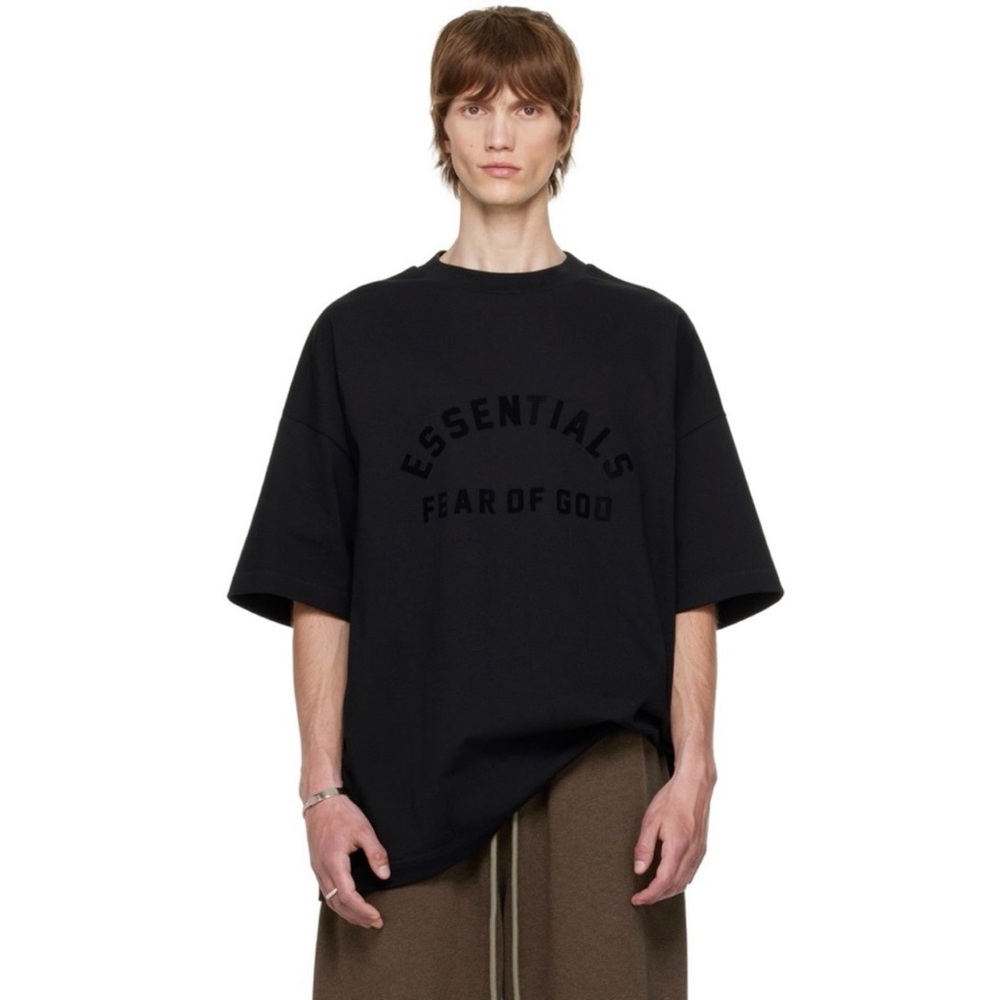 NWT Fear of God Essentials Black Bonded T-Shirt